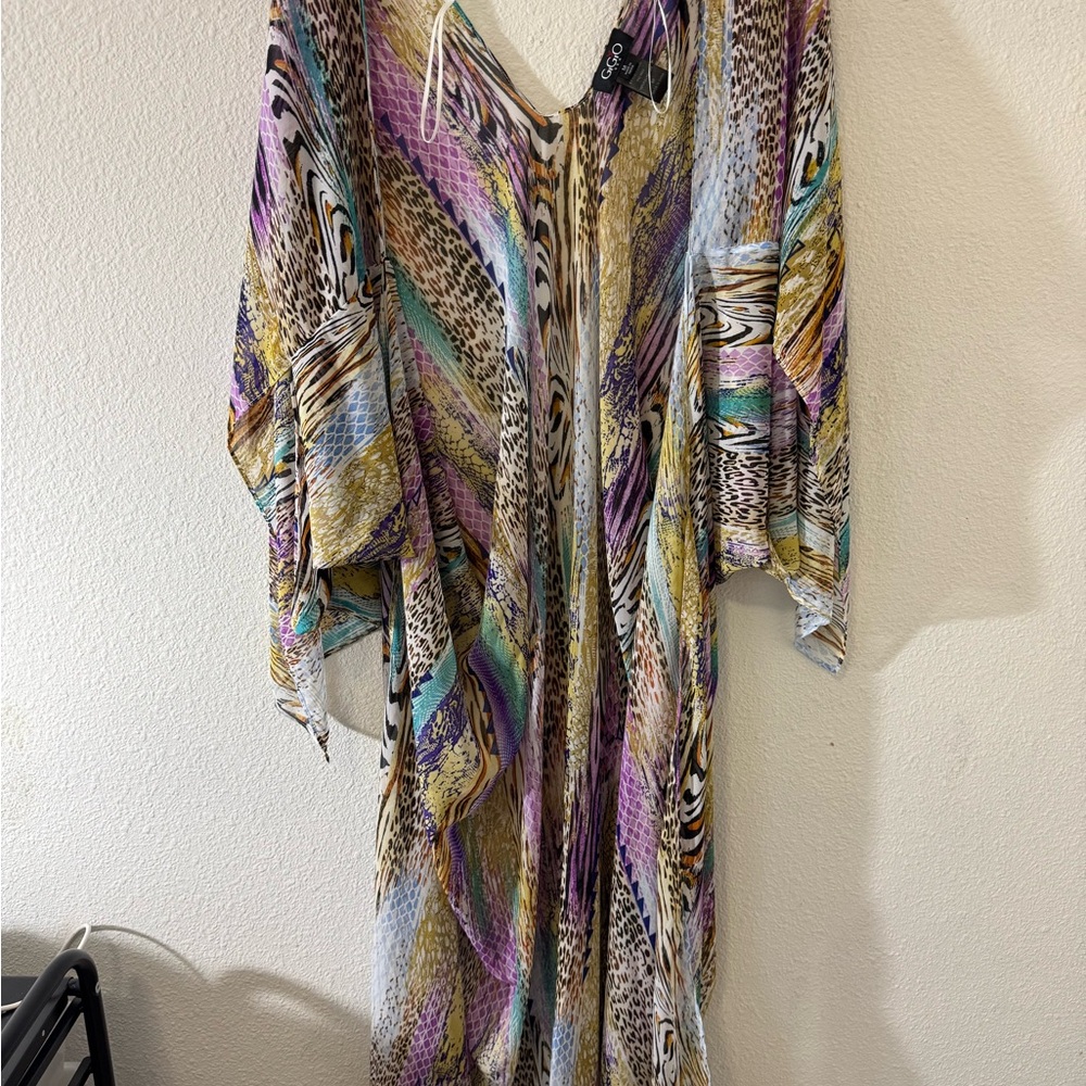 Colorful Patterned Kimono
